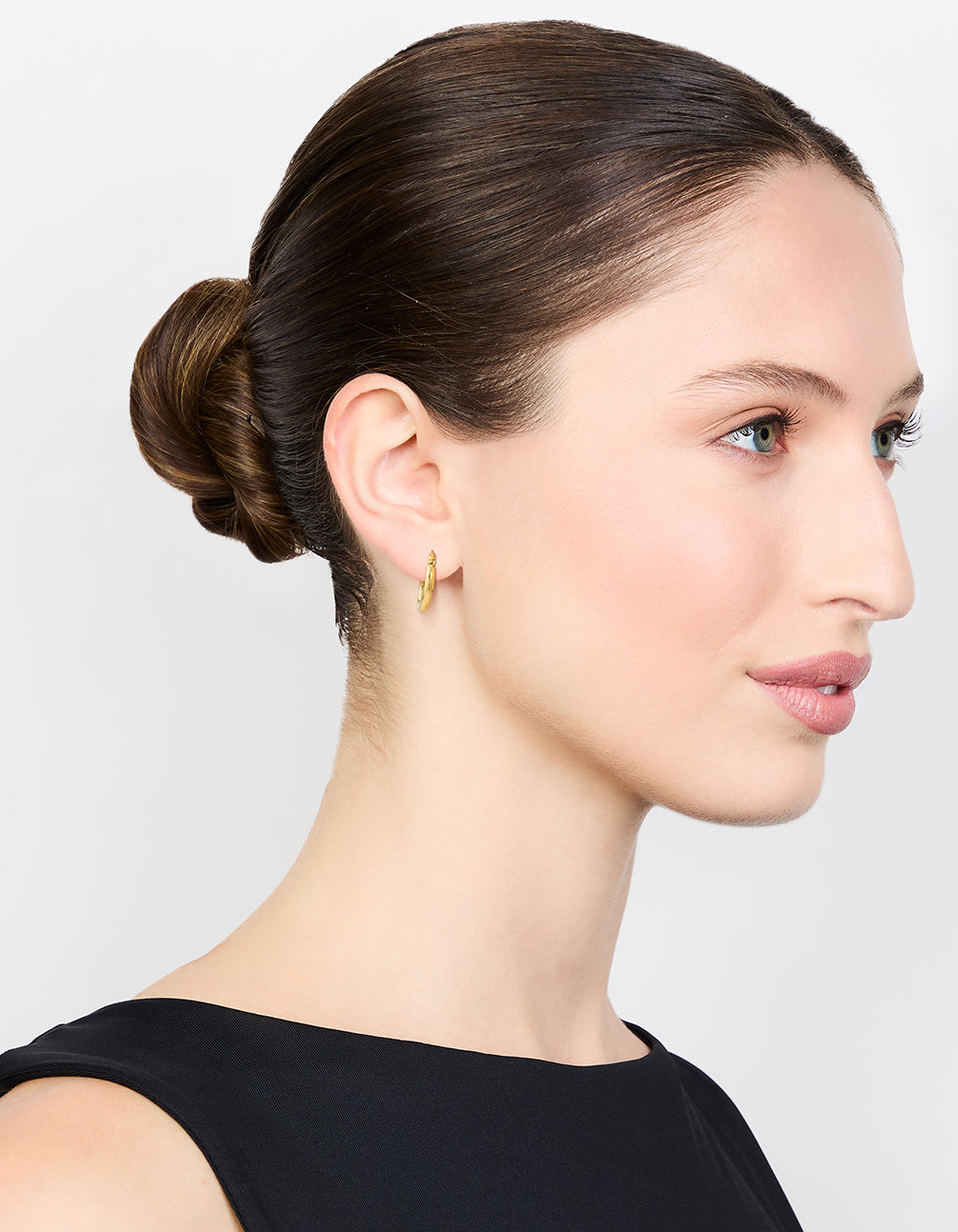 Waterproof Gold Plated Stainless Steel Clean Hinge Hoop Earrings